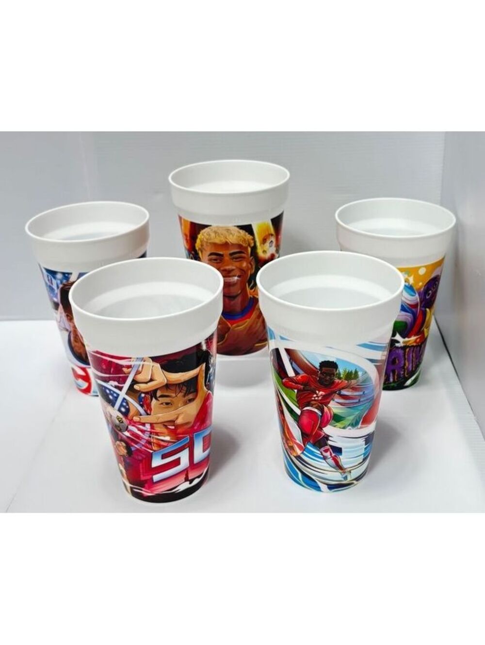 Fifa World Cup 2026 Set of 5 Collectible McDonald's Soccer Themed Plastic Cups